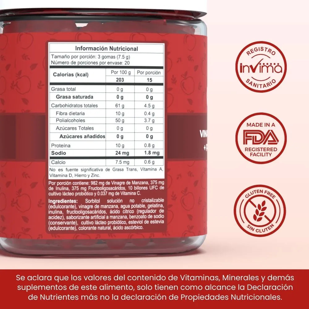 Vinagre de manzana en gomitas🍎